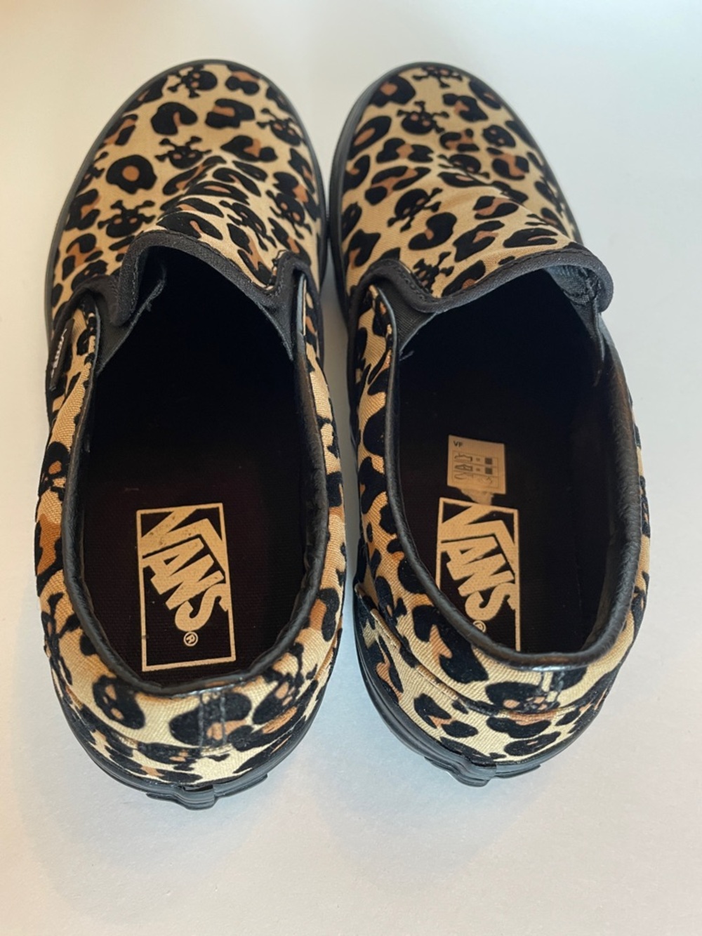 Vans Slip On Womens 8.5 Leopard Skull Print Canvas Sneakers New Without Box - Picture 9 of 12